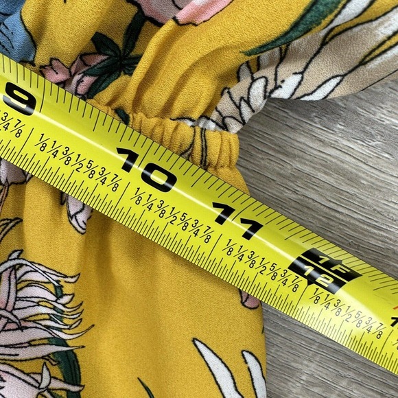 FLYING TOMATO SIZE XS OFF SHOULDER JUMPSUIT ON GOLDENROD FLARE SLEEVES - Picture 10 of 11